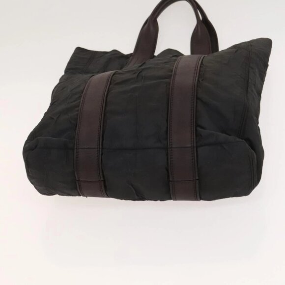 HERMES Acapulco Cabas MM Tote Bag Nylon Brown Auth - Picture 7 of 15